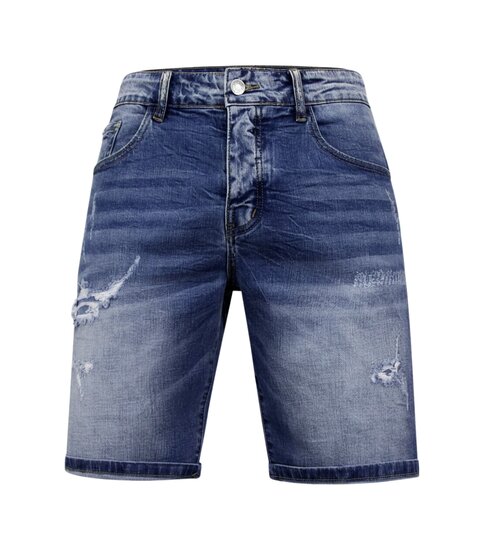 Enos Stretch Korte Broek Heren - Denim Short - Blauw