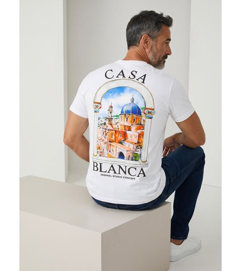 True Rise Casablanca Oversized Heren T shirt  - T shirt Heren met Print -1988- Wit