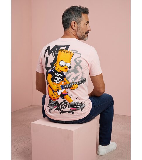 True Rise T-shirts Heren Grappig - Shirt Heren - Heren T shirt met Print - Fun Shirt Simpsons -1991- Roze