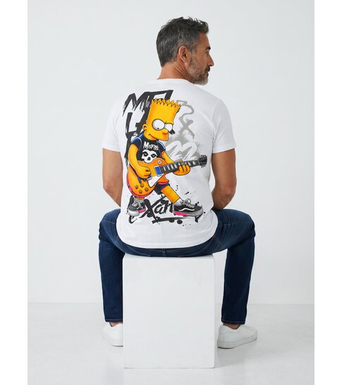 True Rise  Oversized T shirt Heren  - Tshirt Heren met Print - T-shirts Heren Grappig - Fun Shirt Simpsons -1991- Wit
