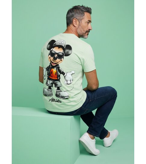 True Rise T shirt Heren - Funny Shirt Mouse - T shirt Heren met Print Grappig - Heren Tshirt met Opdruk -1975- Groen