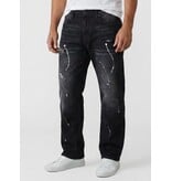 TRUE RISE Baggy Jeans Heren - Oversized Jeans  - Spijkerbroek Heren Volwassenen -JC8167N- Black