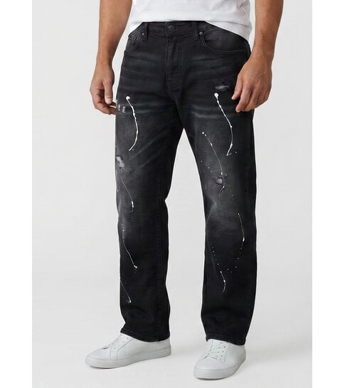 TRUE RISE Baggy Jeans Heren - Oversized Jeans  - Spijkerbroek Heren Volwassenen -JC8167N- Black