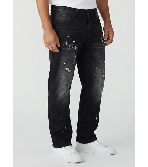 TRUE RISE Baggy Jeans Heren - Oversized Jeans  - Spijkerbroek Heren Volwassenen -JC8167N- Black