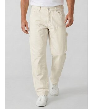 TRUE RISE Baggy Jeans Heren - Oversized Jeans  - Spijkerbroek Heren Volwassenen - Witte Spijkerbroek Heren -378- Wit