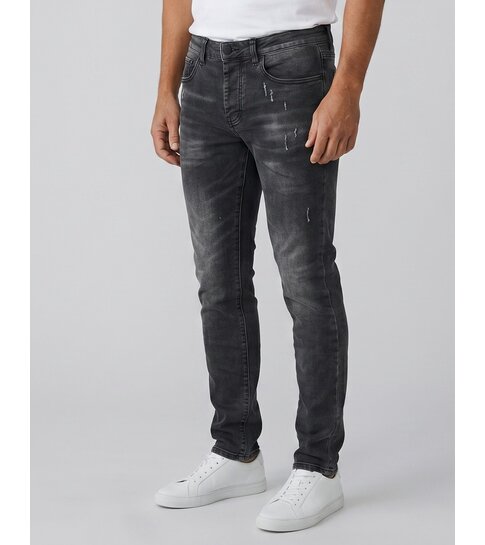 TRUE RISE Jeans Heren  Slim Fit - Spijkerbroek Heren Volwassenen -Stretch Jeans Heren -8373- Grijs