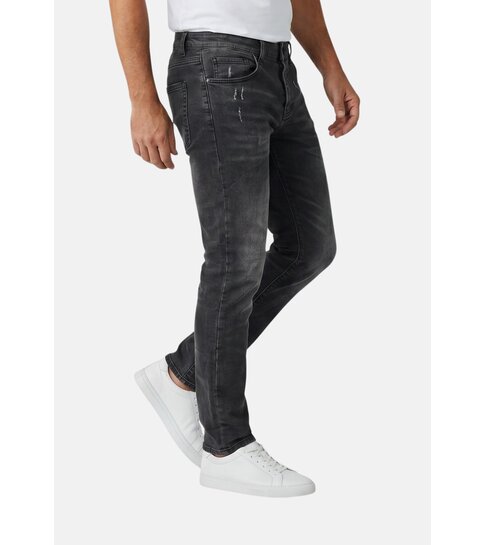 TRUE RISE Jeans Heren  Slim Fit - Spijkerbroek Heren Volwassenen -Stretch Jeans Heren -8373- Grijs