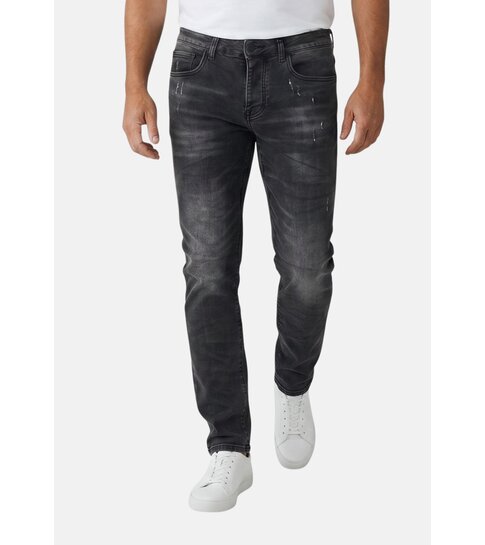 TRUE RISE Jeans Heren  Slim Fit - Spijkerbroek Heren Volwassenen -Stretch Jeans Heren -8373- Grijs
