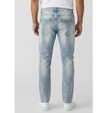 TRUE RISE Spijkerbroek met Gaten Heren Stretch Slim Fit Jeans  - Spijkerbroek Heren Volwassenen  -8311- Blauw