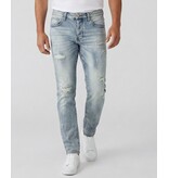 TRUE RISE Spijkerbroek met Gaten Heren Stretch Slim Fit Jeans  - Spijkerbroek Heren Volwassenen  -8311- Blauw