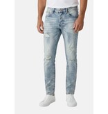 TRUE RISE Spijkerbroek met Gaten Heren Stretch Slim Fit Jeans  - Spijkerbroek Heren Volwassenen  -8311- Blauw