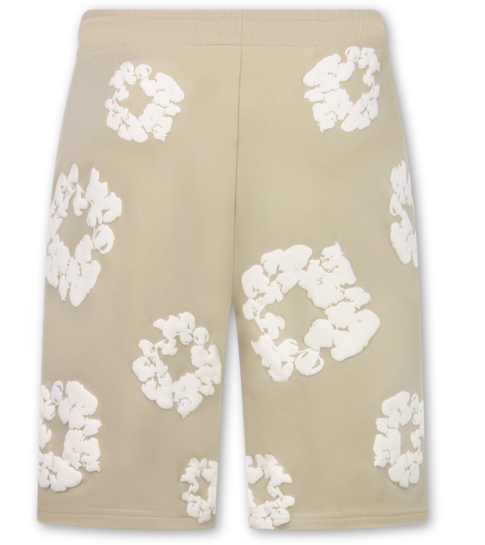 True Rise Bloemen Print  Zomerset Heren - Bloemen Pak met Short Heren Twinset -1770 - Bruin