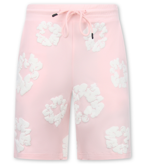 ENOS Bloemen Print  Zomerset Heren - Bloemen Pak met Short Heren Twinset -1770 - Roze