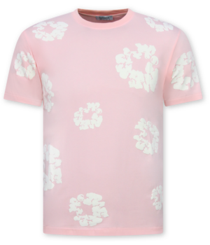 ENOS Bloemen Print  Zomerset Heren - Bloemen Pak met Short Heren Twinset -1770 - Roze