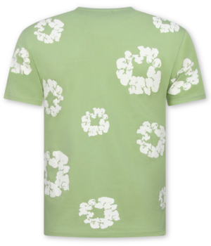 ENOS Bloemen Print  Zomerset Heren - Bloemen Pak met Short Heren Twinset -1770 -Groen