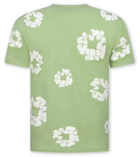 True Rise Bloemen Print  Zomerset Heren - Bloemen Pak met Short Heren Twinset -1770 -Groen