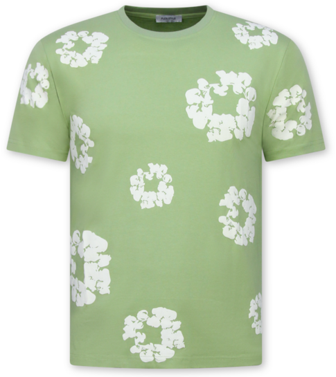 True Rise Bloemen Print  Zomerset Heren - Bloemen Pak met Short Heren Twinset -1770 -Groen