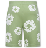True Rise Bloemen Print  Zomerset Heren - Bloemen Pak met Short Heren Twinset -1770 -Groen