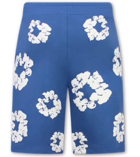 True Rise Bloemen Print  Zomerset Heren - Bloemen Pak met Short Heren Twinset -1770 -Navy