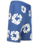 True Rise Bloemen Print  Zomerset Heren - Bloemen Pak met Short Heren Twinset -1770 -Navy