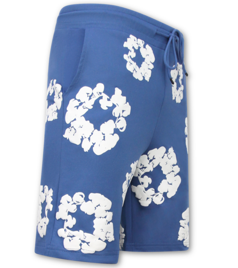 True Rise Bloemen Print  Zomerset Heren - Bloemen Pak met Short Heren Twinset -1770 -Navy