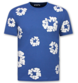True Rise Bloemen Print  Zomerset Heren - Bloemen Pak met Short Heren Twinset -1770 -Navy