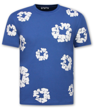 ENOS Bloemen Print  Zomerset Heren - Bloemen Pak met Short Heren Twinset -1770 -Navy