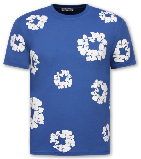 True Rise Bloemen Print  Zomerset Heren - Bloemen Pak met Short Heren Twinset -1770 -Navy