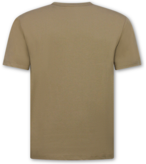 True Rise Oversized T shirt Heren  - Effen T shirt Heren  Blanco - MD6530 - Donker Bruin