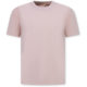 Oversized T shirt Heren  - Effen T shirt Heren  Blanco - MD6530 - Roze