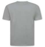 True Rise Oversized T shirt Heren  - Effen T shirt Heren  Blanco - MD6530 - Donker Grijs