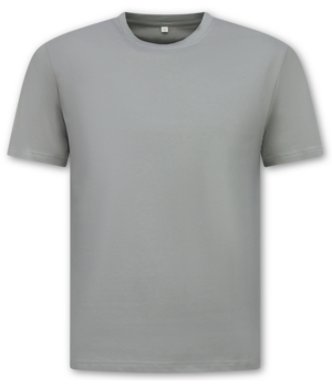 True Rise Oversized T shirt Heren  - Effen T shirt Heren  Blanco - MD6530 - Donker Grijs