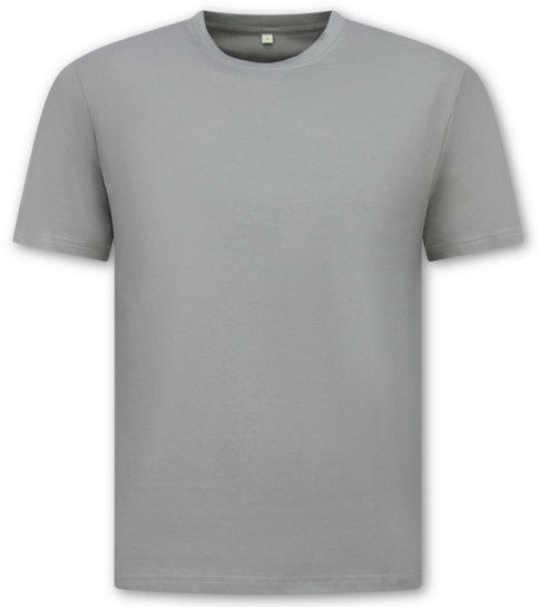 True Rise Oversized T shirt Heren  - Effen T shirt Heren  Blanco - MD6530 - Donker Grijs