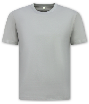 True Rise Oversized T shirt Heren - Effen T shirt Heren Blanco - MD6530 - Licht Grijs