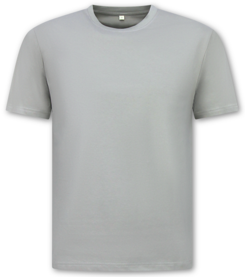 True Rise Oversized T shirt Heren - Effen T shirt Heren Blanco - MD6530 - Licht Grijs