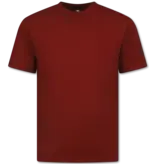 True Rise Oversized T shirt Heren  - Effen T shirt Heren  Blanco - MD6530 - Bordeaux