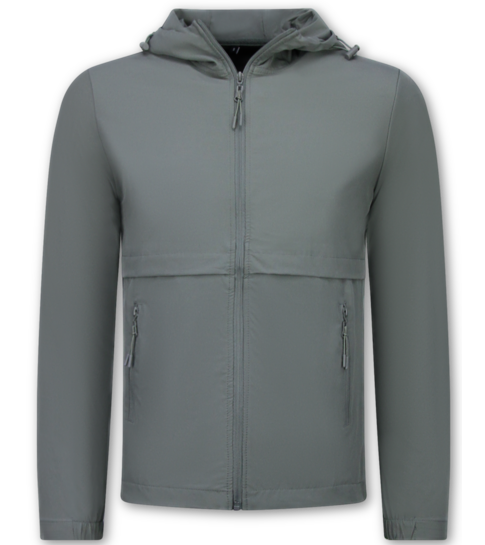 True Rise Dunne Tech Suit Heren -  Zomerset  Trainingspak Heren - Huispak Heren -1050 - Grijs