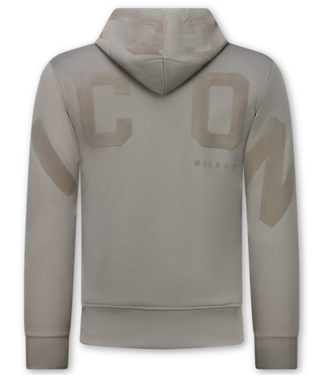 True Rise ICON Hoodie Trainingspak Heren - Joggingpak Heren Volwassenen - Huispak Heren - 6152 - Grijs