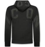 True Rise ICON Hoodie Joggingpak Heren - Trainingspak Heren - Huispak Heren Volwassenen - 6152 - Zwart