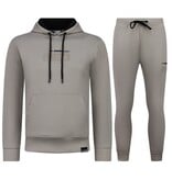 True Rise ICON Hoodie Trainingspak Heren - Joggingpak Heren Volwassenen - Huispak Heren - 6152 - Grijs