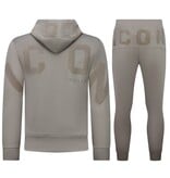 True Rise ICON Hoodie Trainingspak Heren - Joggingpak Heren Volwassenen - Huispak Heren - 6152 - Grijs
