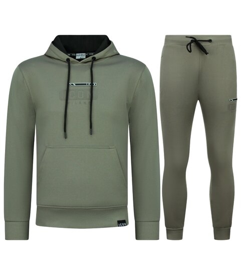 True Rise ICON Huispak Heren - Trainingspak Heren - Joggingpak Heren Volwassenen - 6152 - Groen