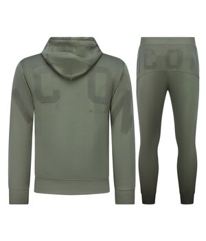 True Rise ICON Huispak Heren - Trainingspak Heren - Joggingpak Heren Volwassenen - 6152 - Groen