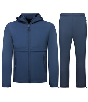 True Rise Trainingspak Heren Dunne Zomerset - Dunne  Tech Suit  Heren -  Huispak Heren -1050 - Blauw