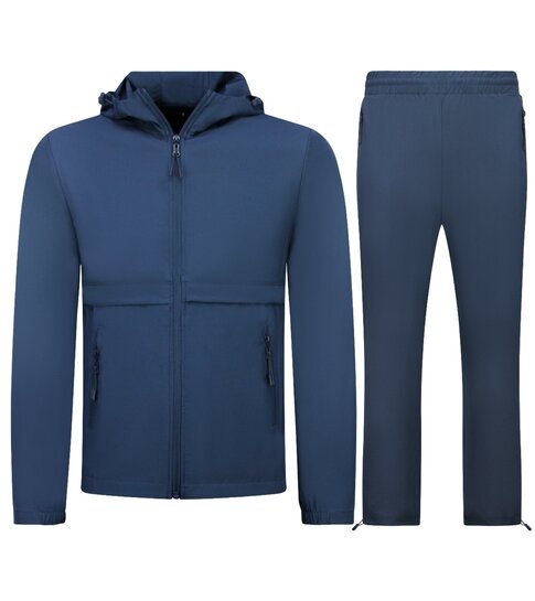 True Rise Trainingspak Heren Dunne Zomerset - Dunne  Tech Suit  Heren -  Huispak Heren -1050 - Blauw