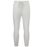 ENOS Casual Oversized Joggingpak Heren Volwassenen - Trainingspak Heren - Nette Tweedelige Set - 5853 - Wit