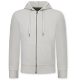 ENOS Casual Oversized Joggingpak Heren Volwassenen - Trainingspak Heren - Nette Tweedelige Set - 5853 - Wit