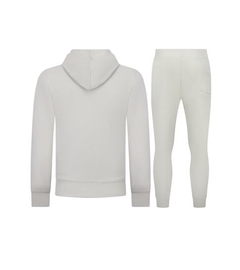 ENOS Casual Oversized Joggingpak Heren Volwassenen - Trainingspak Heren - Nette Tweedelige Set - 5853 - Wit