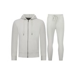ENOS Casual Oversized Joggingpak Heren Volwassenen - Trainingspak Heren - Nette Tweedelige Set - 5853 - Wit