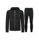 ENOS Casual Oversized Trainingspak Heren - Nette Tweedelige Set - Joggingpak Heren Volwassenen - 5853 - Zwart